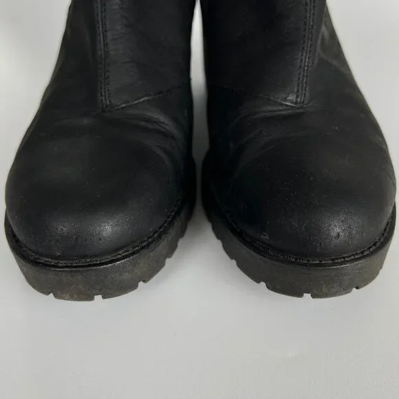 Urban Outfitters Vagabond Leather Boots Chunky Heel Platform Whimsigoth Booties - Picture 5 of 9